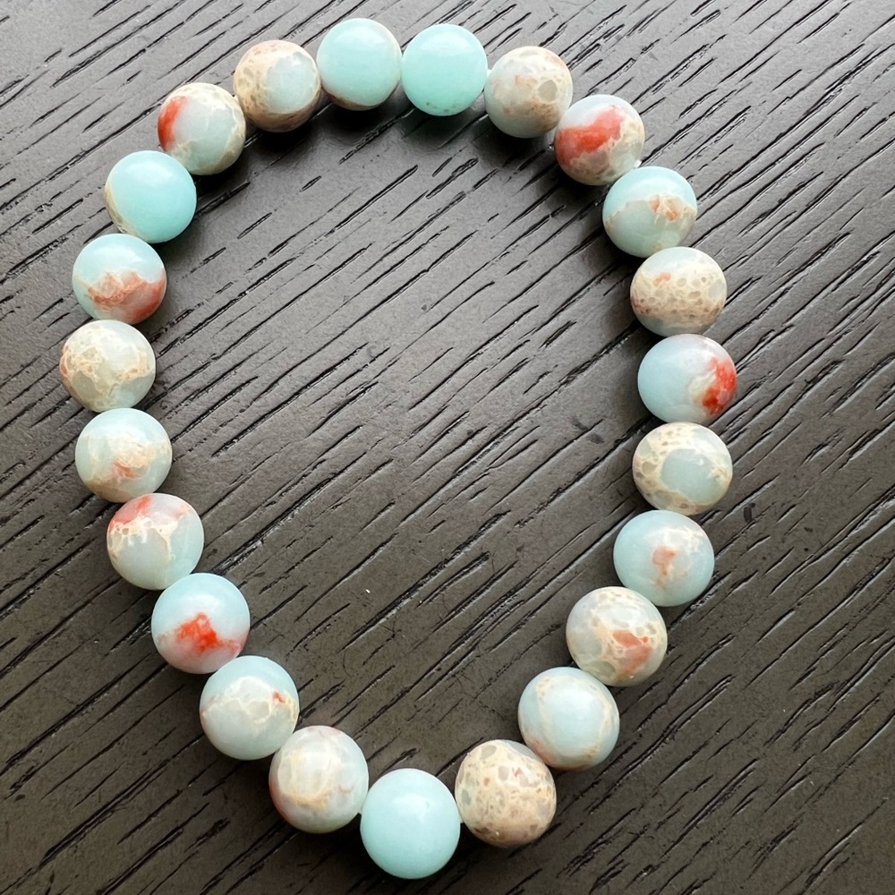 Blue Shoushan stone bracelet - Picture 2 of 3